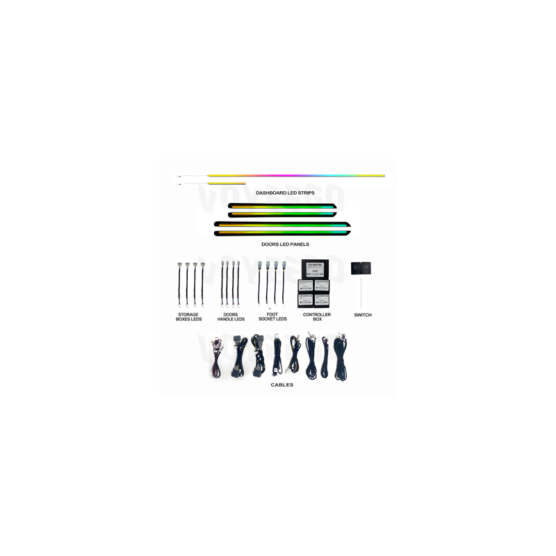 Interior Design Apps - Lampu Interior Mobil LED Bar dengan