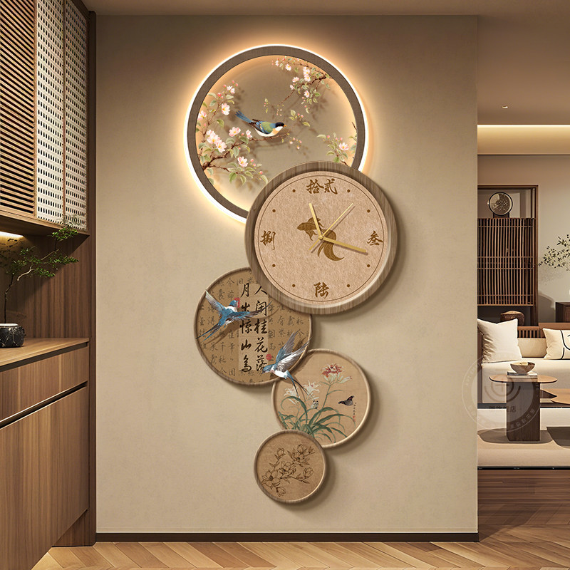 Interior Design Vintage Modern - Jam Dinding Ukuran Besar Gaya Cina