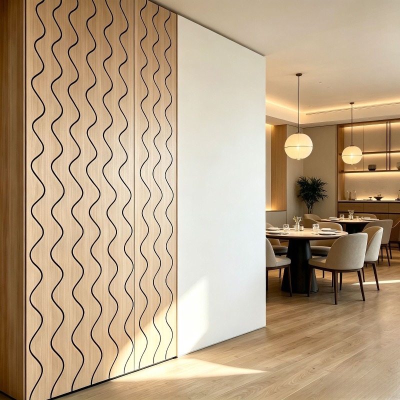 Wall Panel 3D Texture - Panel Dinding PVC Motif Kayu, Wallpaper