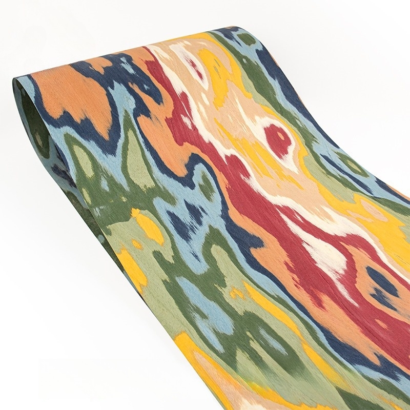 Interior Design Tech - Veneer Kayu Grafiti Teknologi Warna-warni 58x250cm