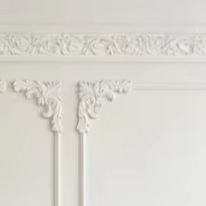 Interior Design Elements - Set Lis Sudut dengan Motif Fleur