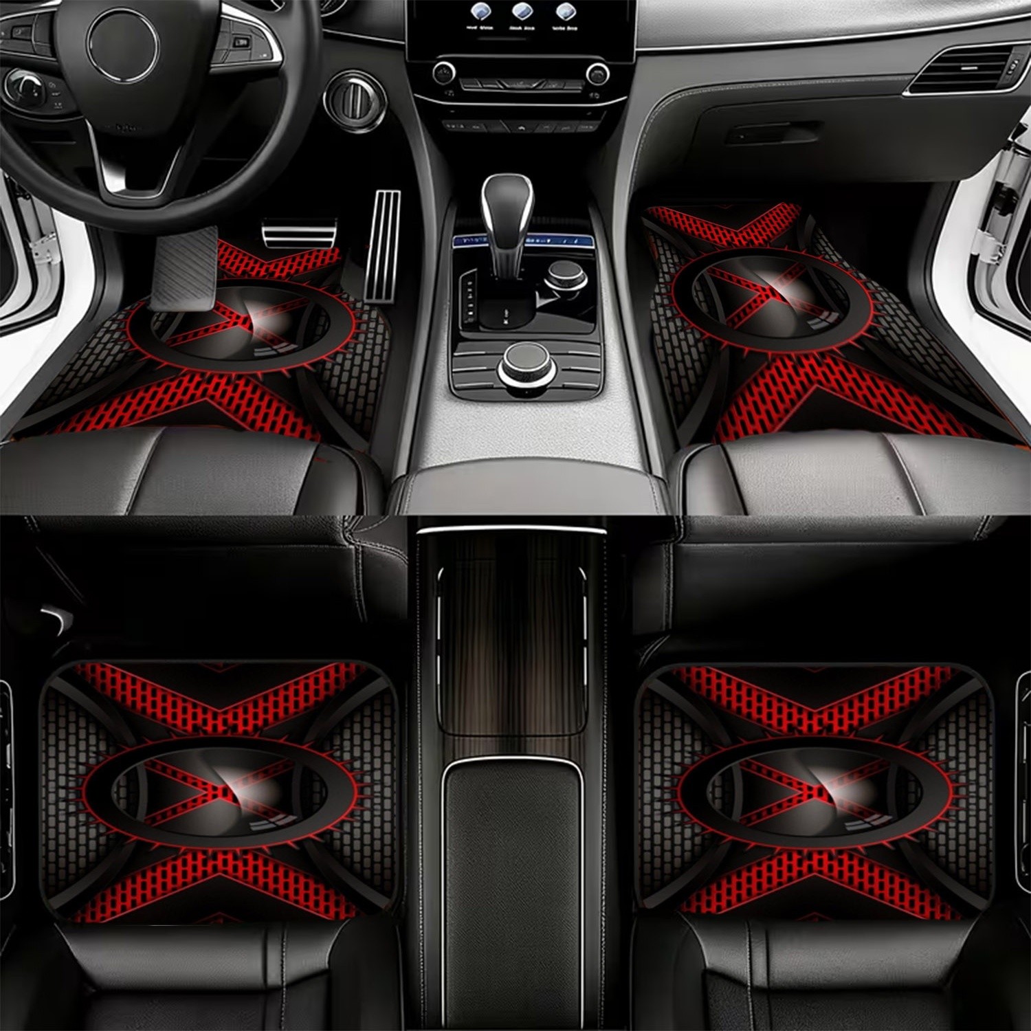 4pcs Karpet Mobil, Desain Futu - Interior Design Tech ulasan dan harga