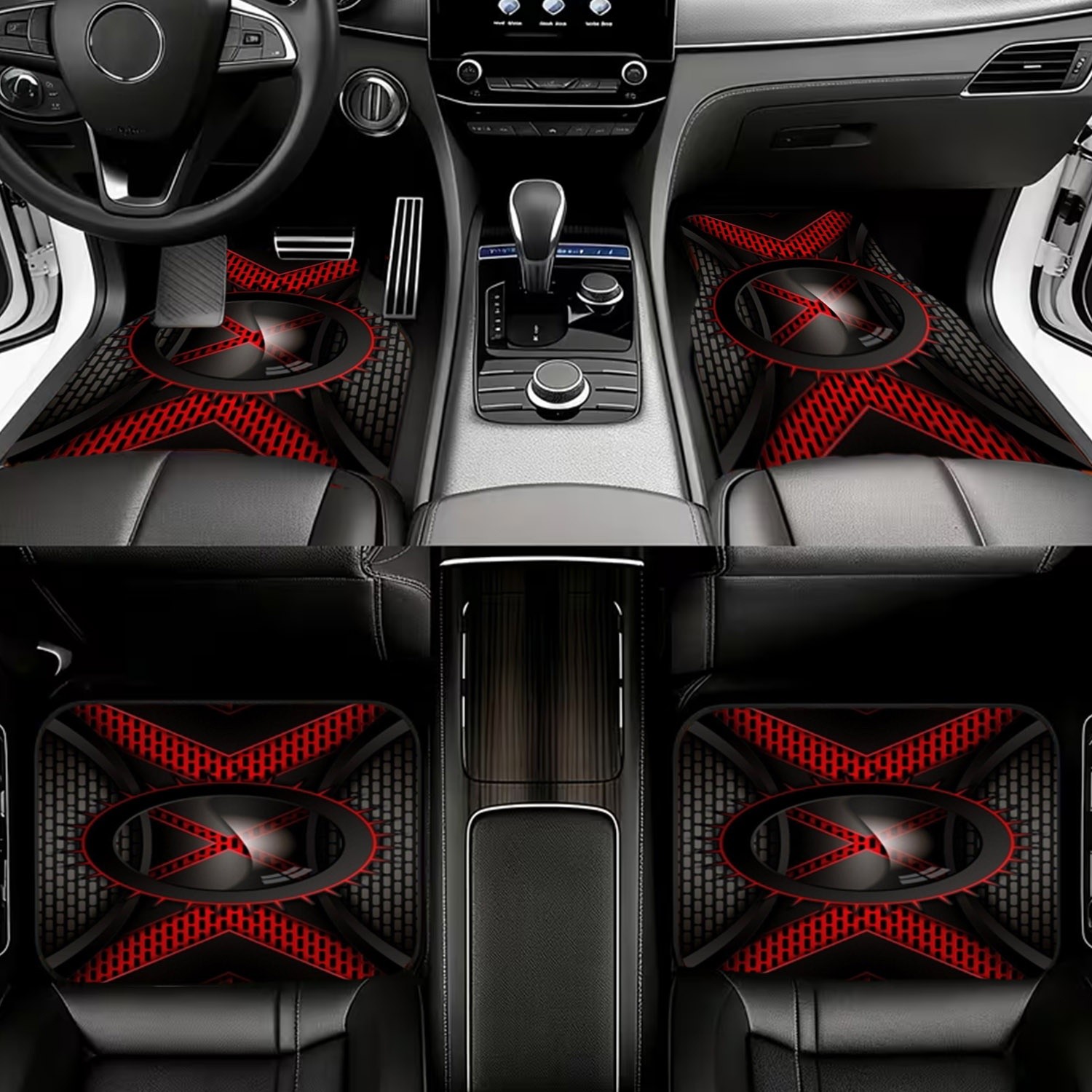 4pcs Karpet Mobil, Desain Futu - Interior Design Tech ulasan dan harga