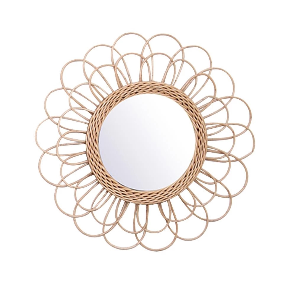 Cermin Rotan Inovatif Seni Rum - Rattan Mirror Round ulasan dan harga