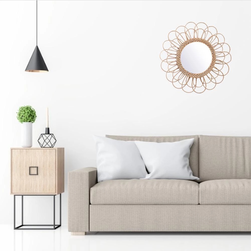 Cermin Rotan Inovatif Seni Rum - Rattan Mirror Round ulasan dan harga