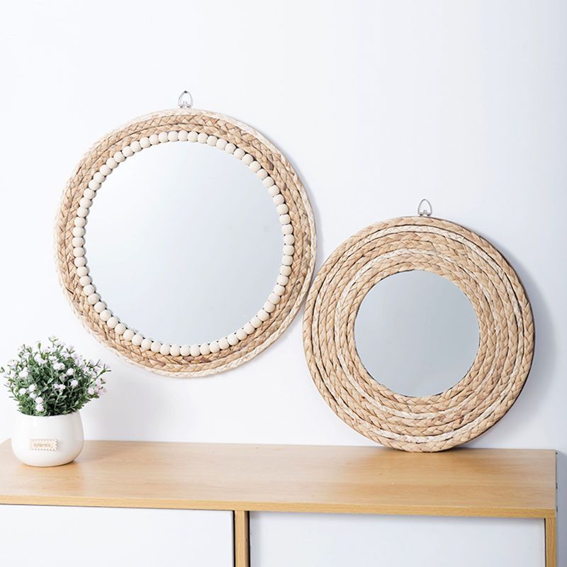 Kerajinan Rotan Cermin Bulat D - Rattan Mirror Round ulasan dan harga