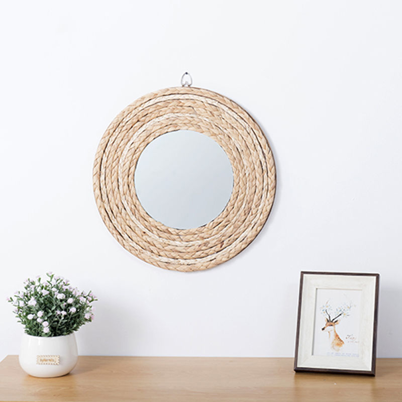 Kerajinan Rotan Cermin Bulat D - Rattan Mirror Round ulasan dan harga